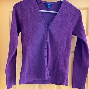 Gap Burgundy V-Neck Button-Up Women's Sweater